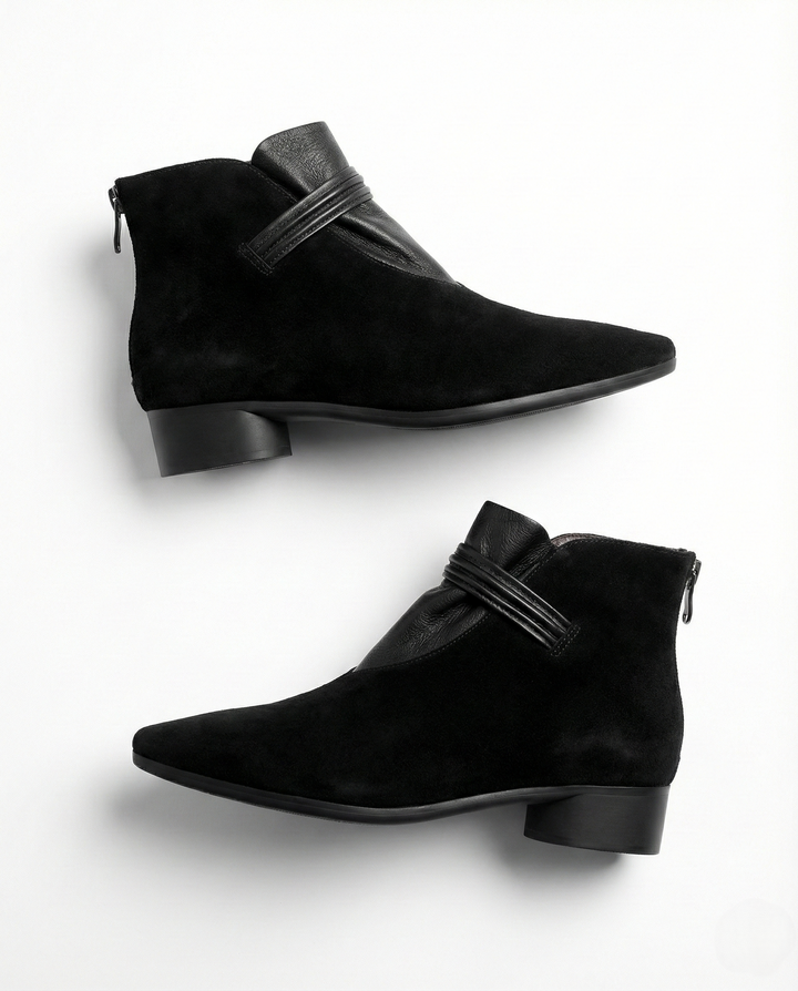 Olivia Bennet | Italian Crest Suede Boots for Women