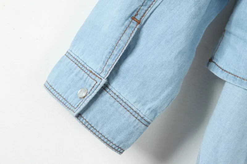 Olivia Bennet | Denim Crop Top for Women in Summer Fit