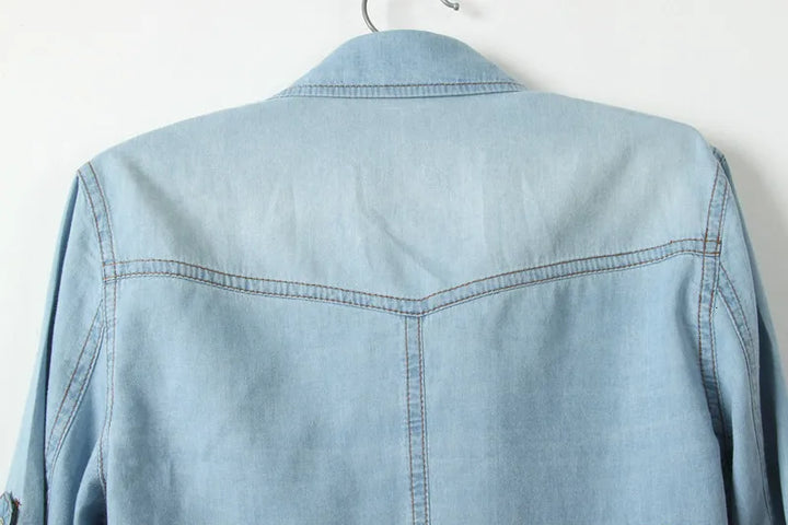 Olivia Bennet | Denim Crop Top for Women in Summer Fit