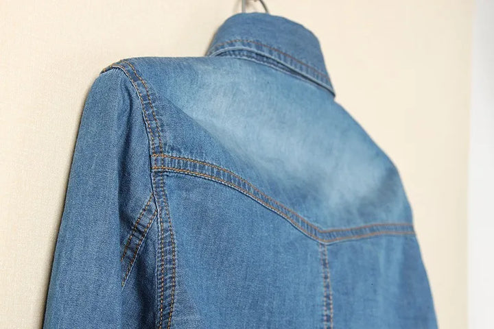 Olivia Bennet | Denim Crop Top for Women in Summer Fit