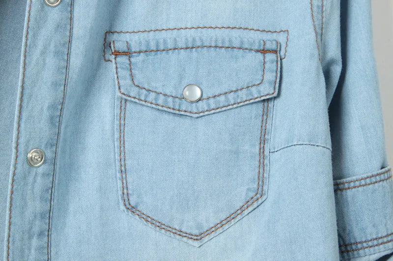 Olivia Bennet | Denim Crop Top for Women in Summer Fit