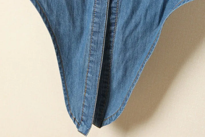 Olivia Bennet | Denim Crop Top for Women in Summer Fit