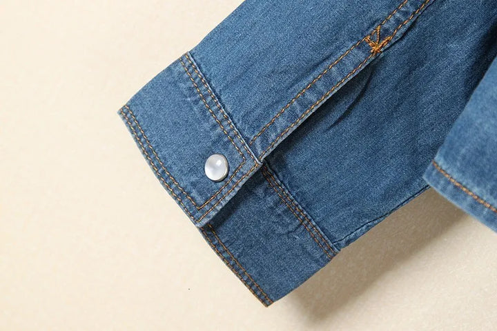 Olivia Bennet | Denim Crop Top for Women in Summer Fit