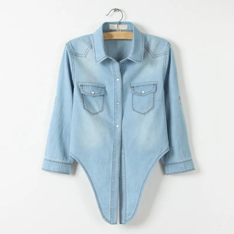 Olivia Bennet | Denim Crop Top for Women in Summer Fit
