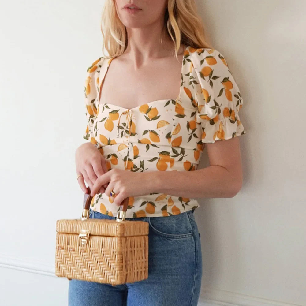Olivia Bennet | Floral Blouse for Women in Lightweight Fabric, Regular Fit, Multicolor