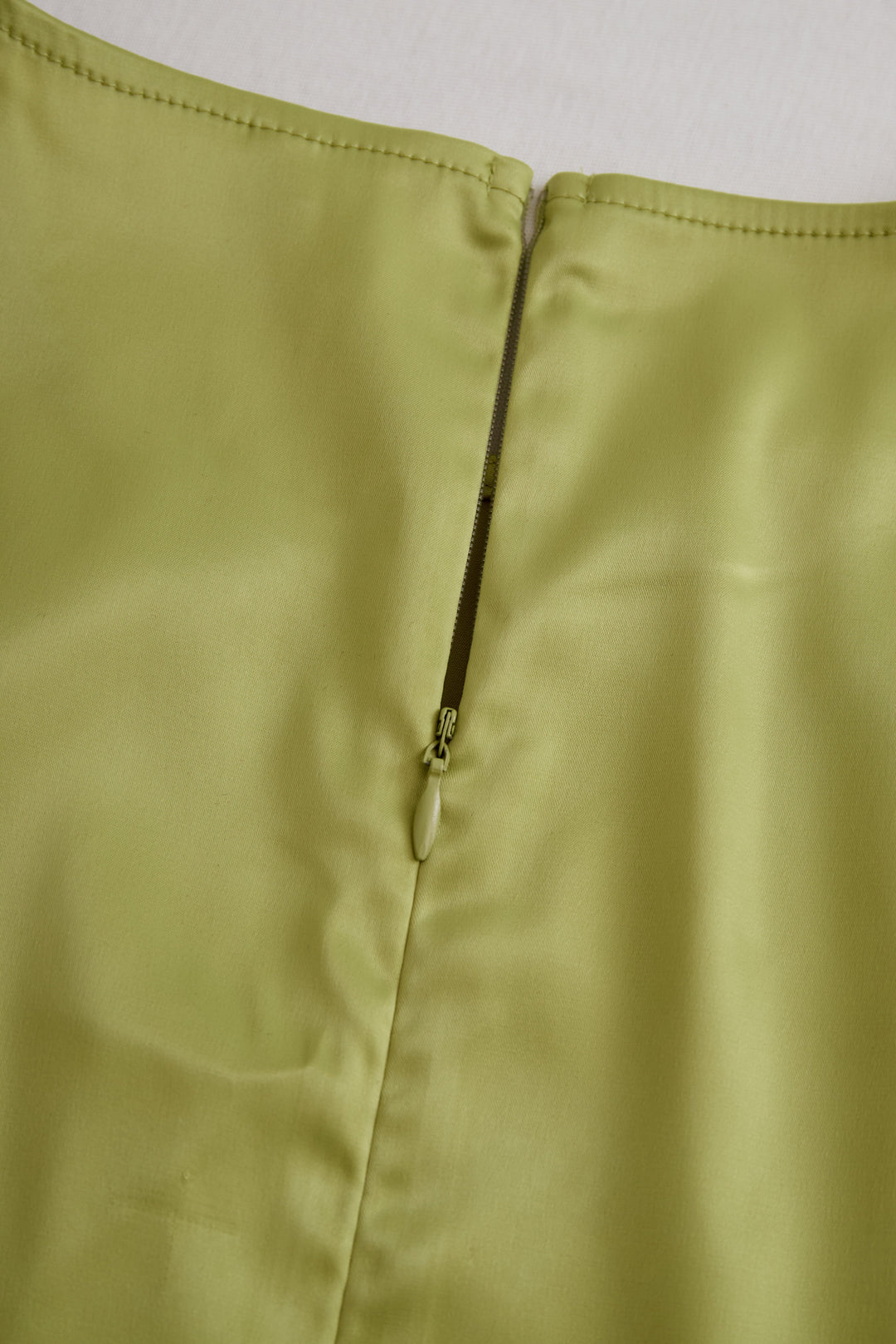 Olivia Bennet | Olive Green Two-Piece Mini Satin Dress