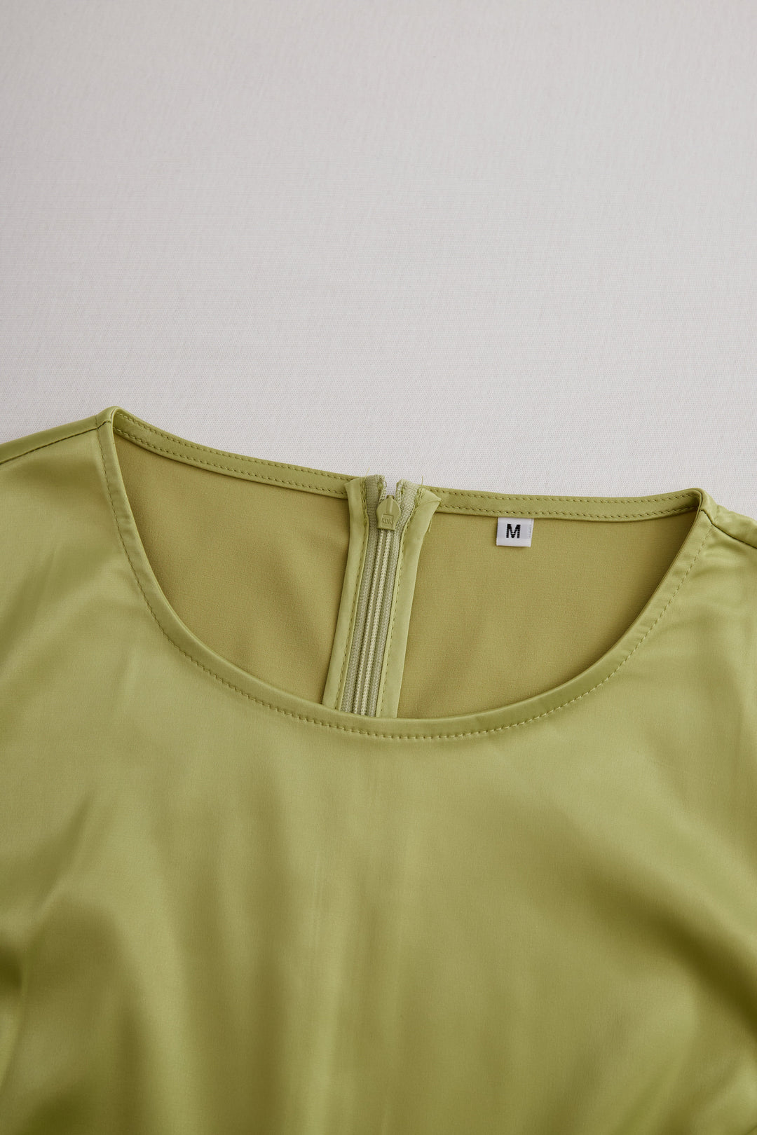 Olivia Bennet | Olive Green Two-Piece Mini Satin Dress