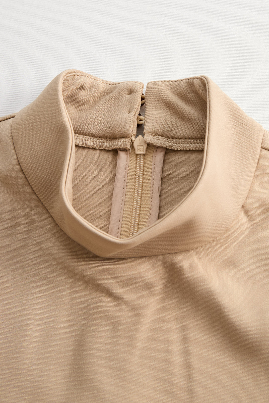 Olivia Bennet | Beige Belted Midi Dress