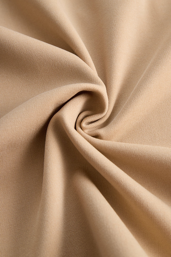 Olivia Bennet | Beige Belted Midi Dress