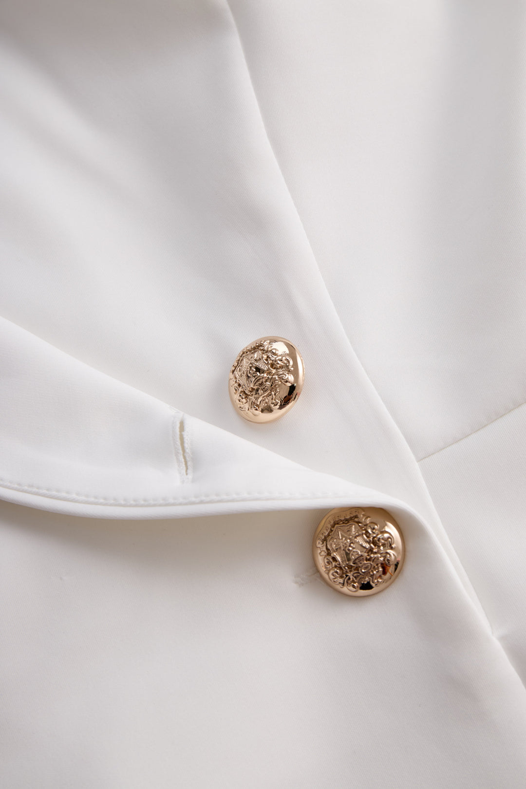 Olivia Bennet | White Tailored Wrap Dress