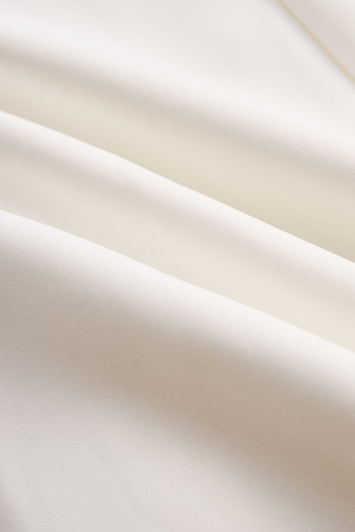 Olivia Bennet | White Keyhole Pencil Stretch Dress