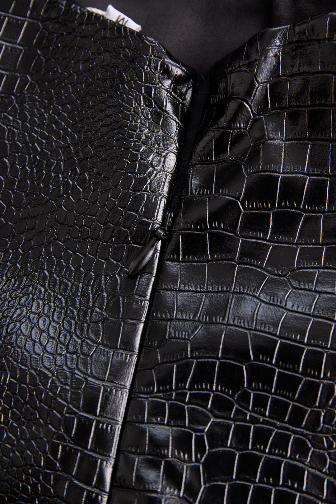 Olivia Bennet | Croc-Effect Halter Faux Leather Mini Dress