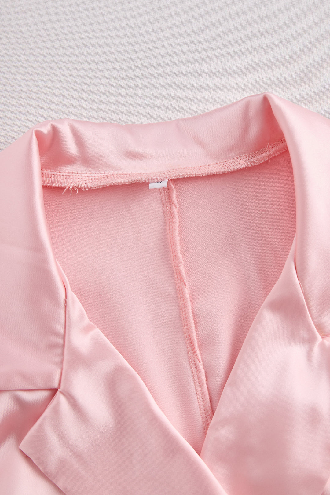 Olivia Bennet | Blush Pink Sleeveless Blazer-Style Satin Dress
