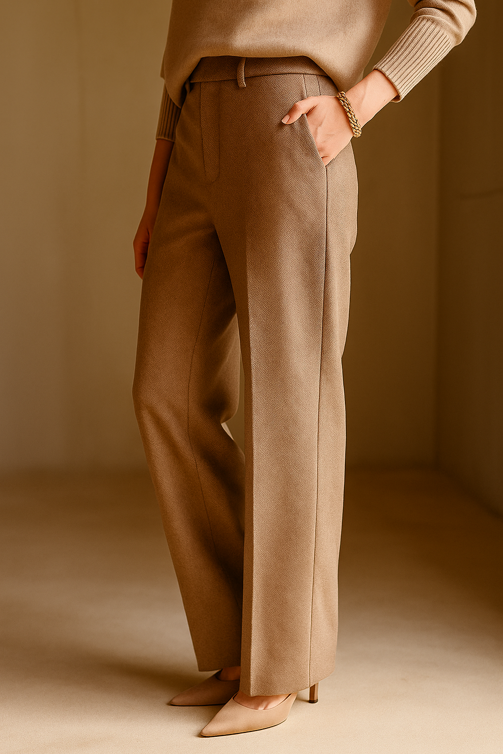 Olivia Bennet | Classic Wool Trousers for Women