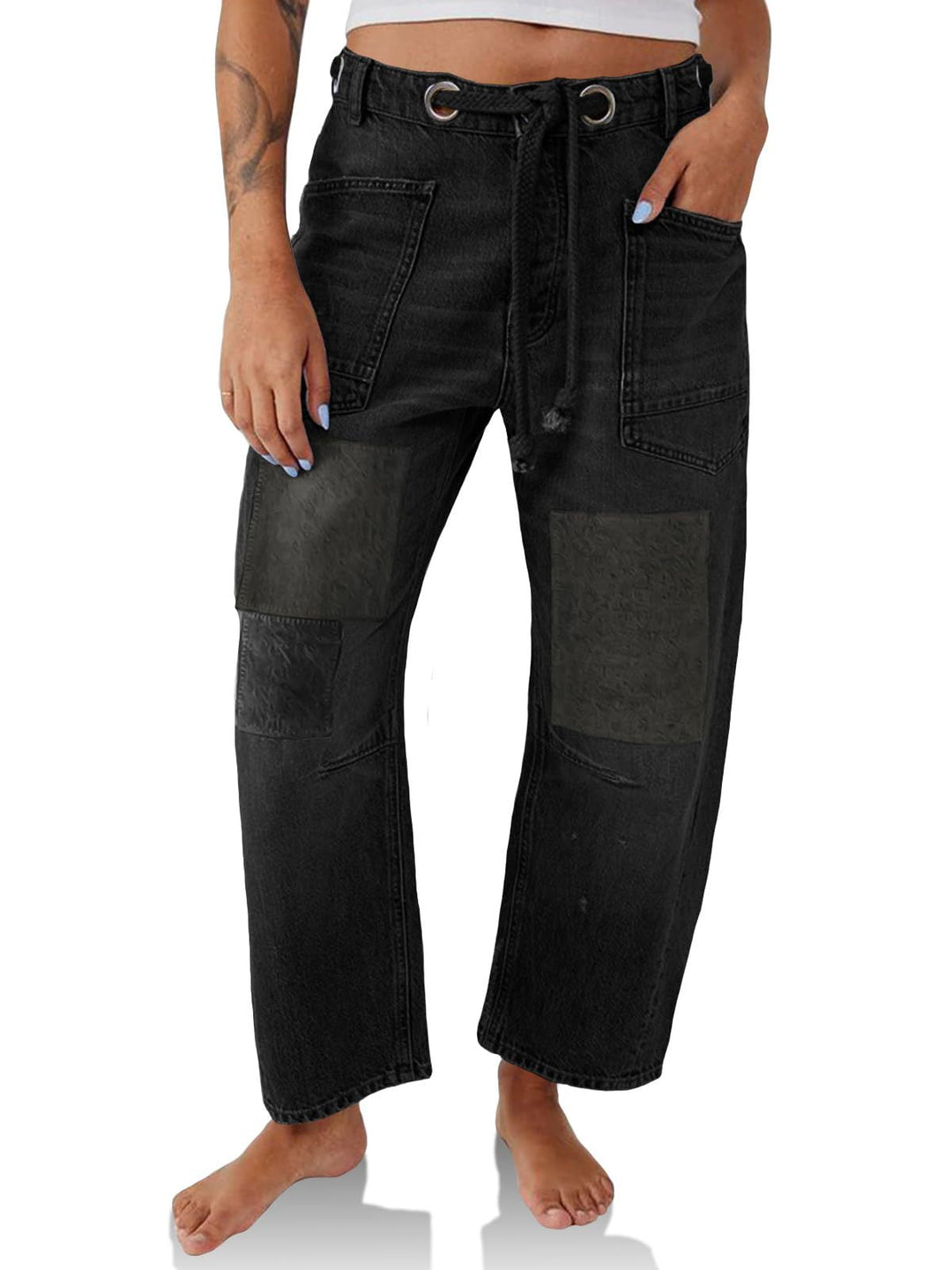 Olivia Bennet | Artisan Pants for Women in Natural Fabric, Relaxed Fit, Beige