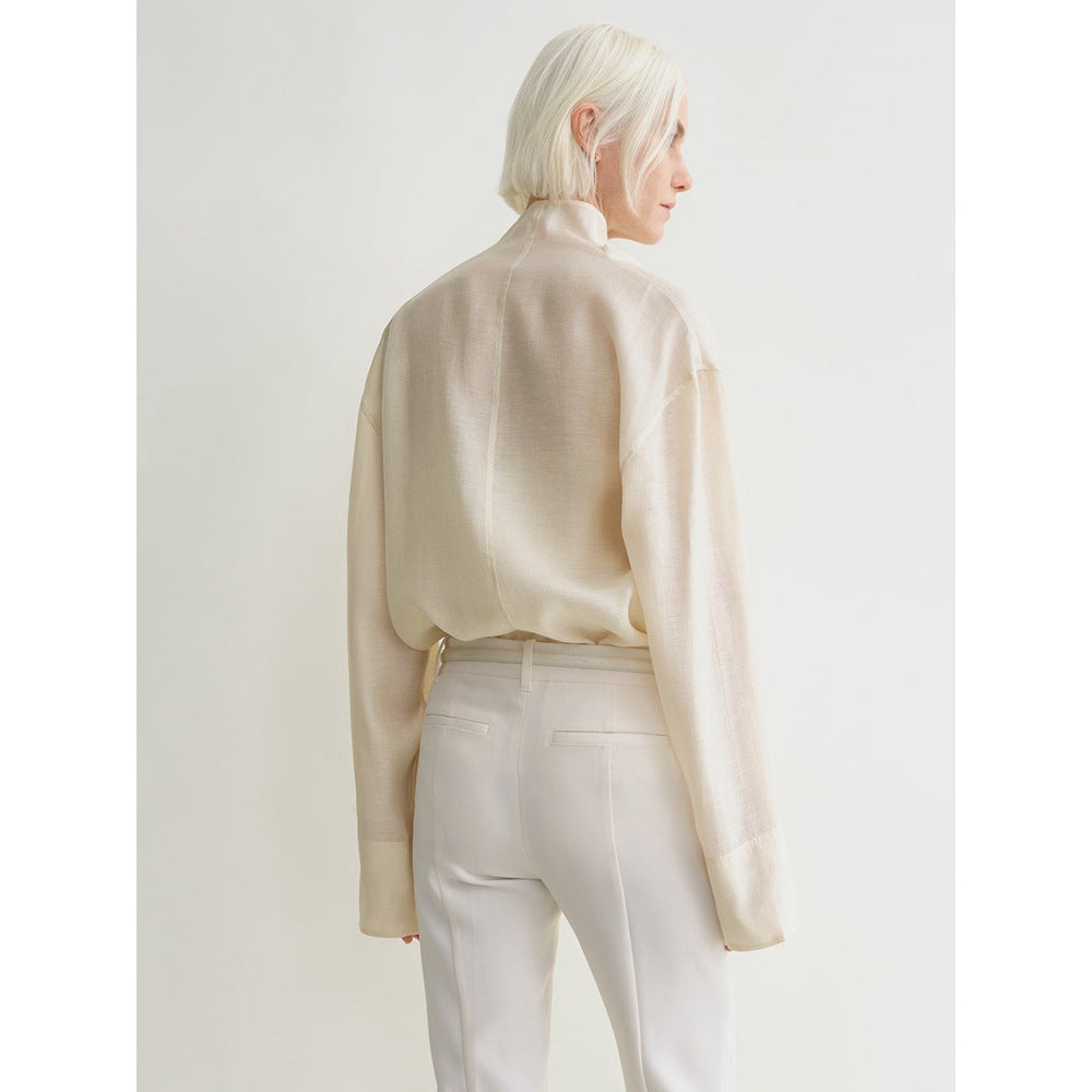 Olivia Bennet | Linen Top for Women in Natural Color