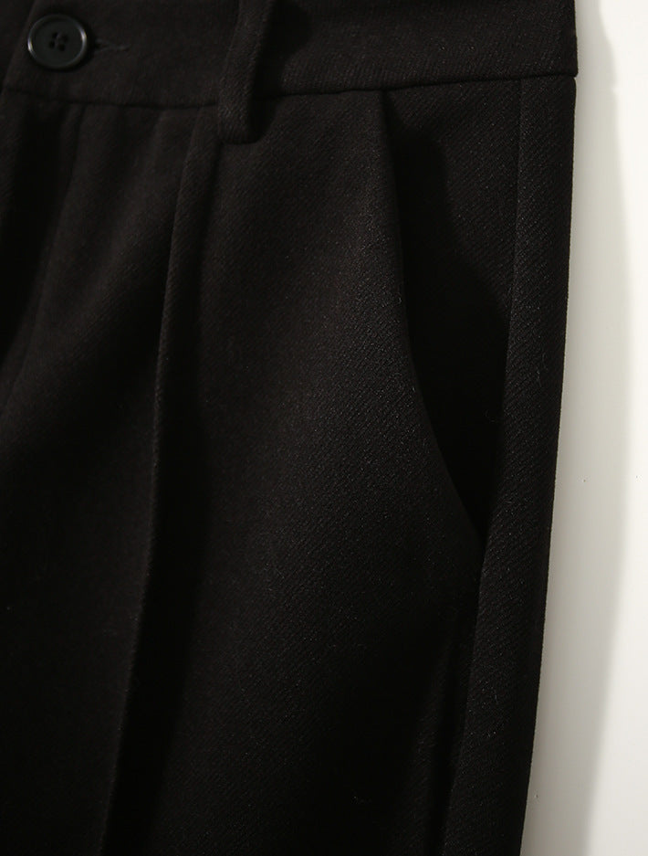 Olivia Bennet | Trousers for Women in Natural Fabric, Slim Fit, Gray, Contemporary Style