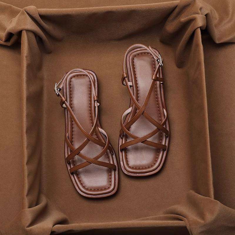 Olivia Bennet | Italian Leather Strap Sandals for Women