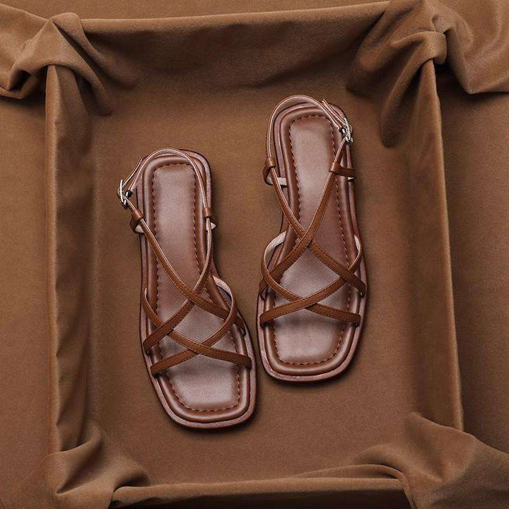 Olivia Bennet | Italian Leather Strap Sandals for Women