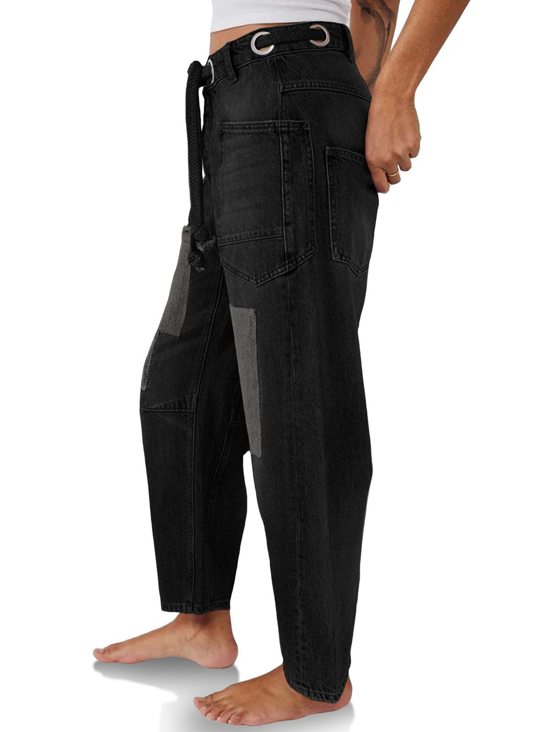 Olivia Bennet | Artisan Pants for Women in Natural Fabric, Relaxed Fit, Beige