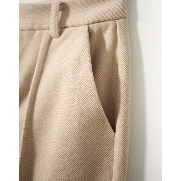 Olivia Bennet | Trousers for Women in Natural Fabric, Slim Fit, Gray, Contemporary Style