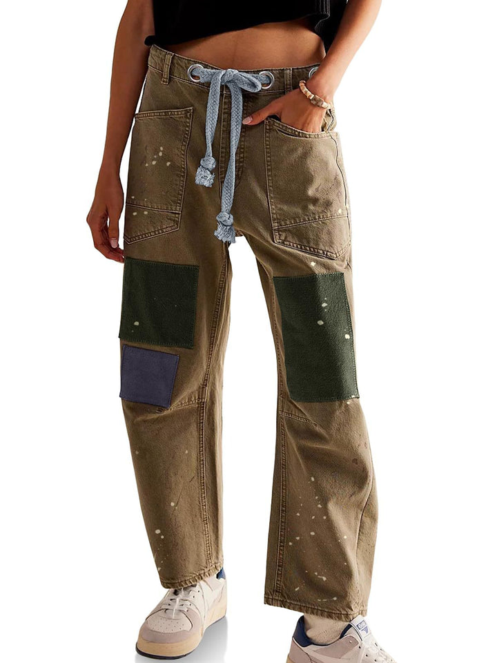 Olivia Bennet | Artisan Pants for Women in Natural Fabric, Relaxed Fit, Beige