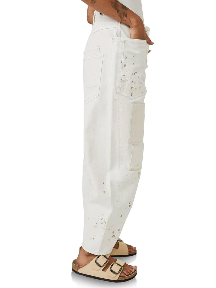 Olivia Bennet | Artisan Pants for Women in Natural Fabric, Relaxed Fit, Beige