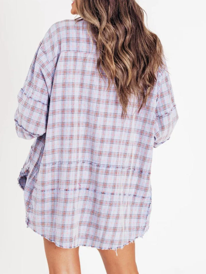 Olivia Bennet | Plaid Flannel Shirt for Women in Green
