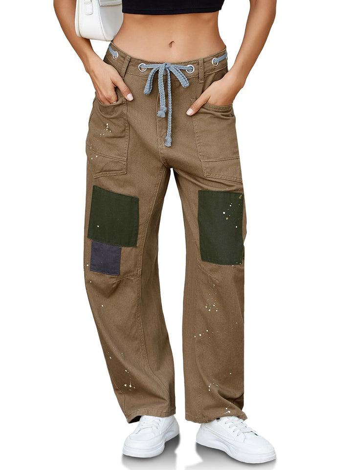 Olivia Bennet | Artisan Pants for Women in Natural Fabric, Relaxed Fit, Beige