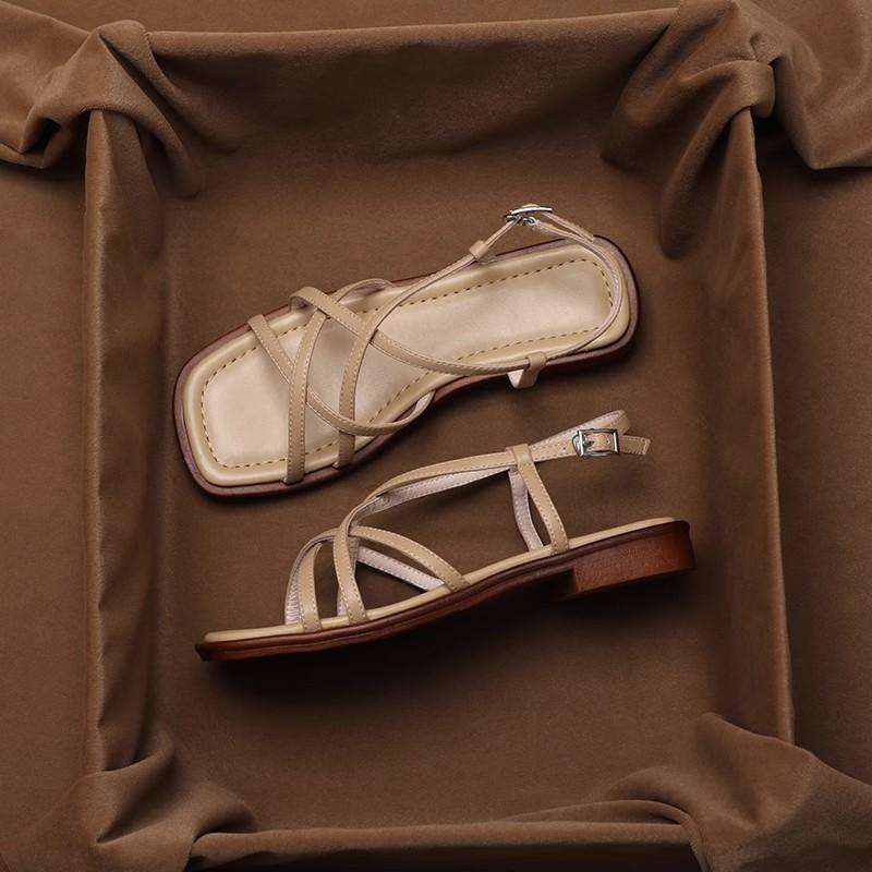 Olivia Bennet | Italian Leather Strap Sandals for Women