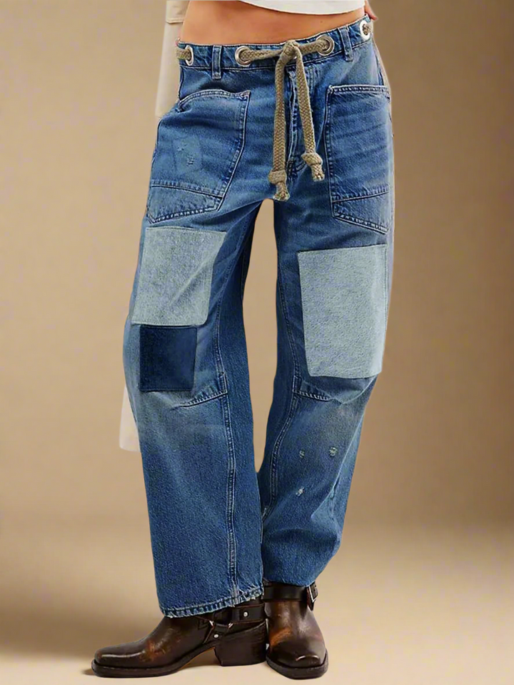 Olivia Bennet | Artisan Pants for Women in Natural Fabric, Relaxed Fit, Beige