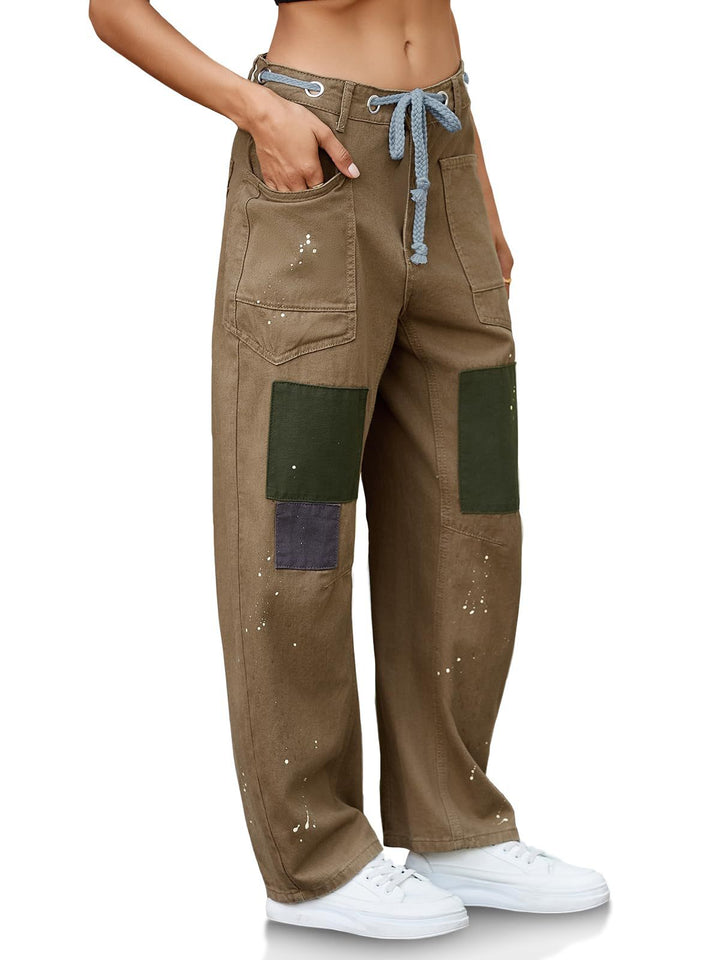 Olivia Bennet | Artisan Pants for Women in Natural Fabric, Relaxed Fit, Beige