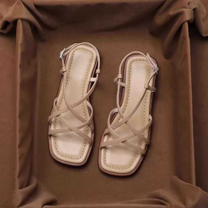 Olivia Bennet | Italian Leather Strap Sandals for Women