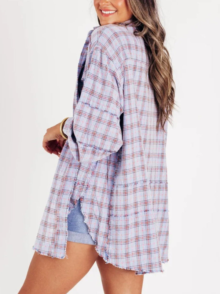 Olivia Bennet | Plaid Flannel Shirt for Women in Green