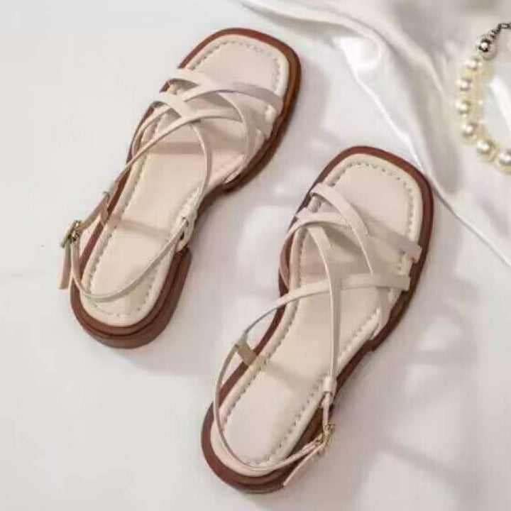 Olivia Bennet | Italian Leather Strap Sandals for Women