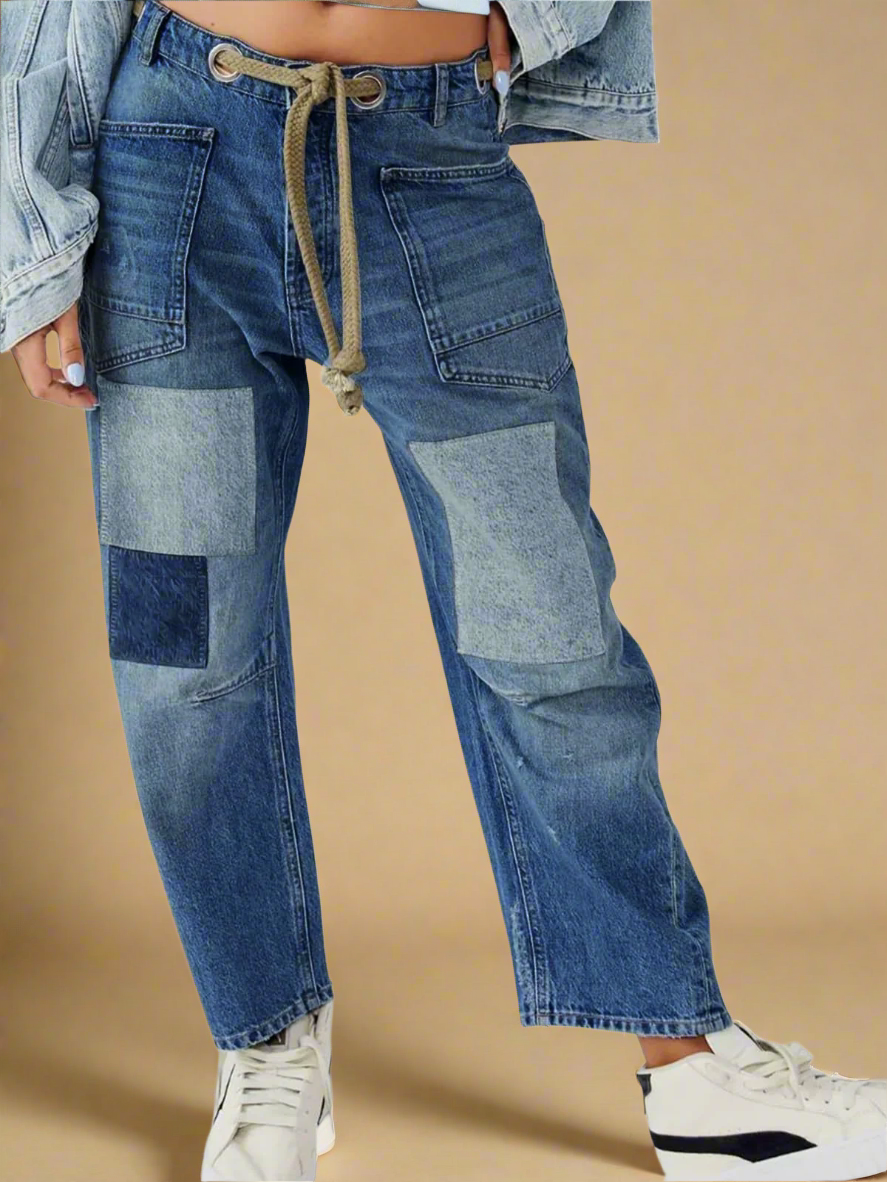 Olivia Bennet | Artisan Pants for Women in Natural Fabric, Relaxed Fit, Beige