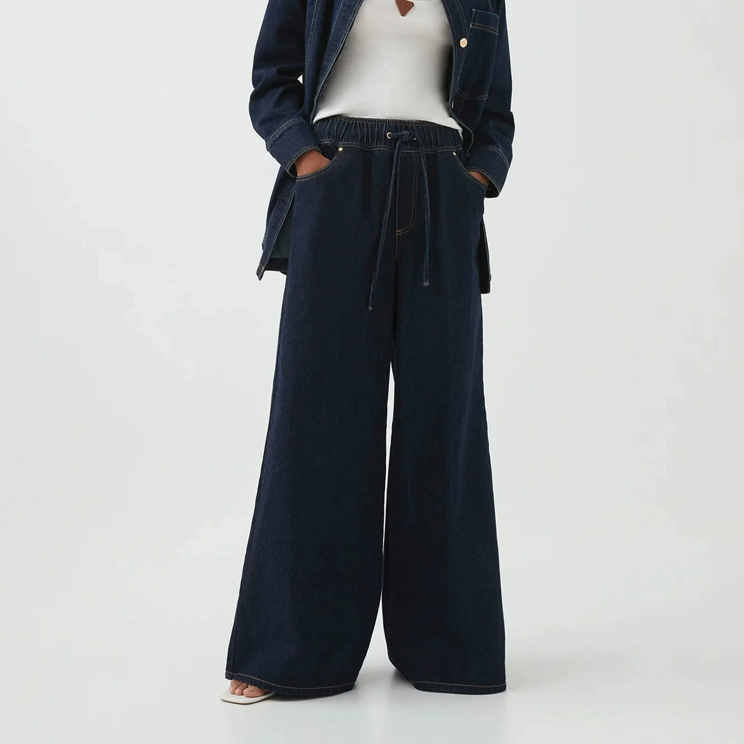 Olivia Bennet | Wide-Leg Jean for Women in Denim Blue