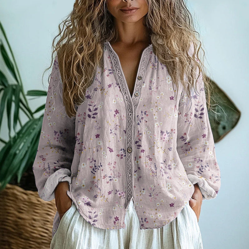 Ambre™ | Blouse - Vintage Leaf Print