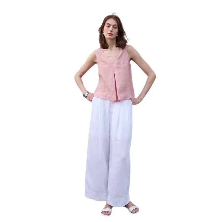 Olivia Bennet | Chambray Linen Reversible Vest