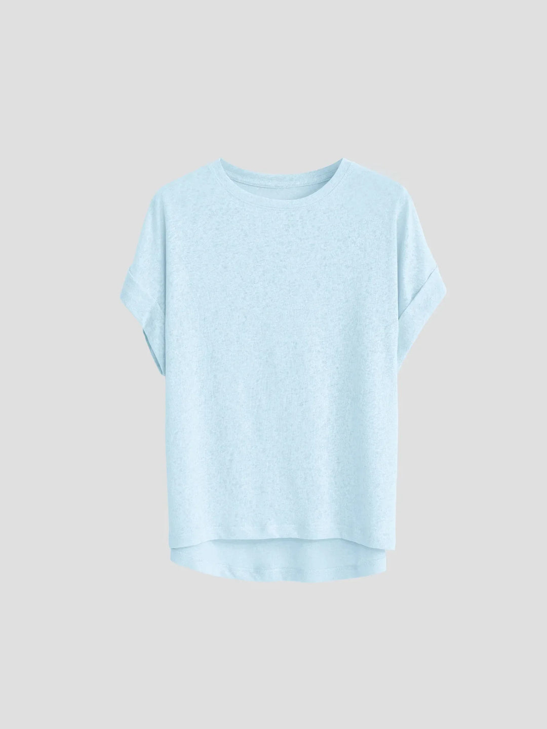 Olivia Bennet | Oversized Tee for Women in Soft Cotton with Rolled Cuff in White