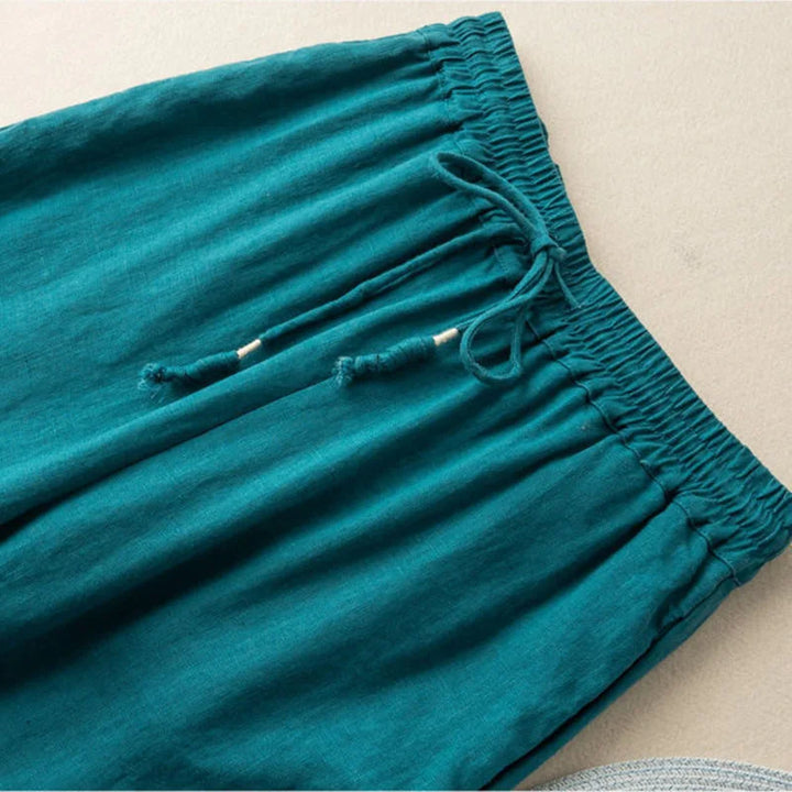 Olivia Bennet | Wide Leg Pant for Women in Natural Fabric