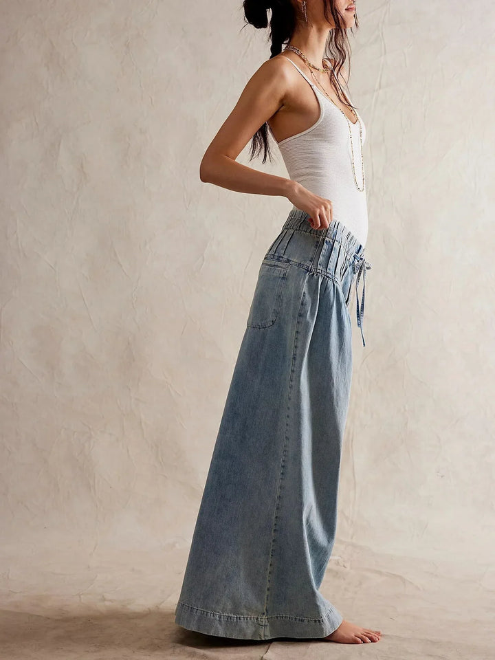 Olivia Bennet | Women's Chambray Pull-On Jeans