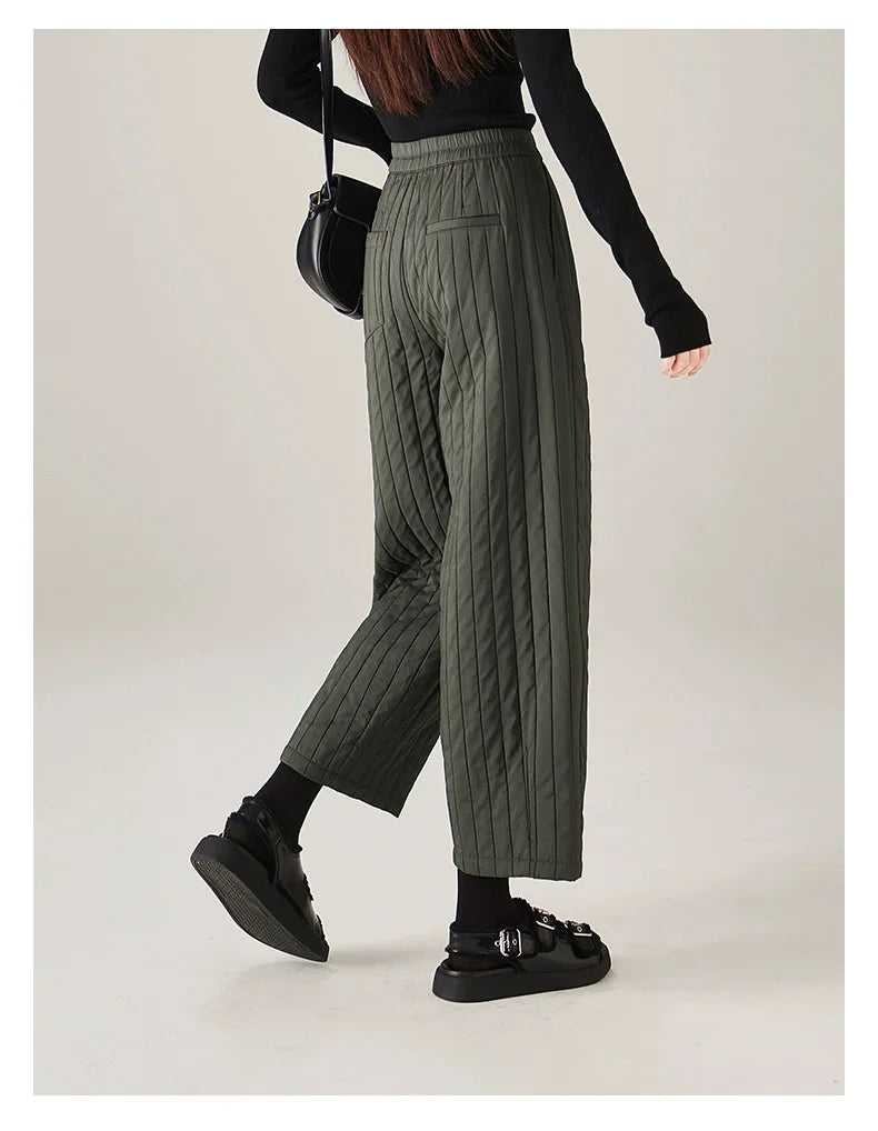 Olivia Bennet | Cotton Wide-Leg Pants for Women in Natural Color