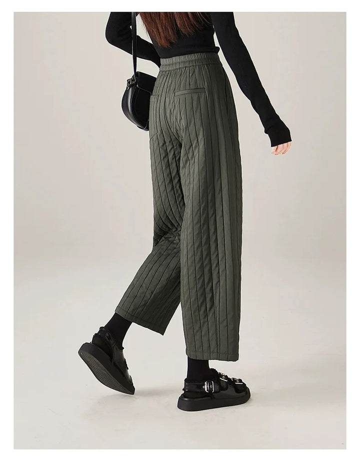 Olivia Bennet | Cotton Wide-Leg Pants for Women in Natural Color