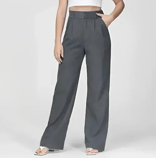 Olivia Bennet | Tailored Wide-Leg Trousers for Women in Black