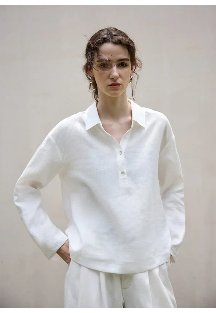 Olivia Bennet | Linen Pullover for Women in Classic Fit