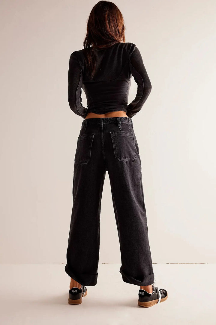 Olivia Bennet | High-Waist Wide-Leg Denim Jeans for Women