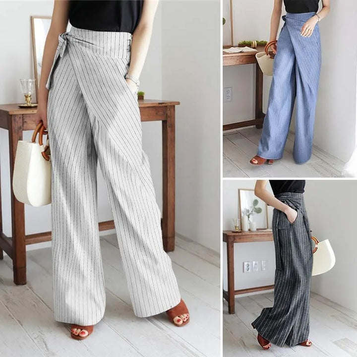 Olivia Bennet | Cotton Wide-Leg Pant for Women in Natural