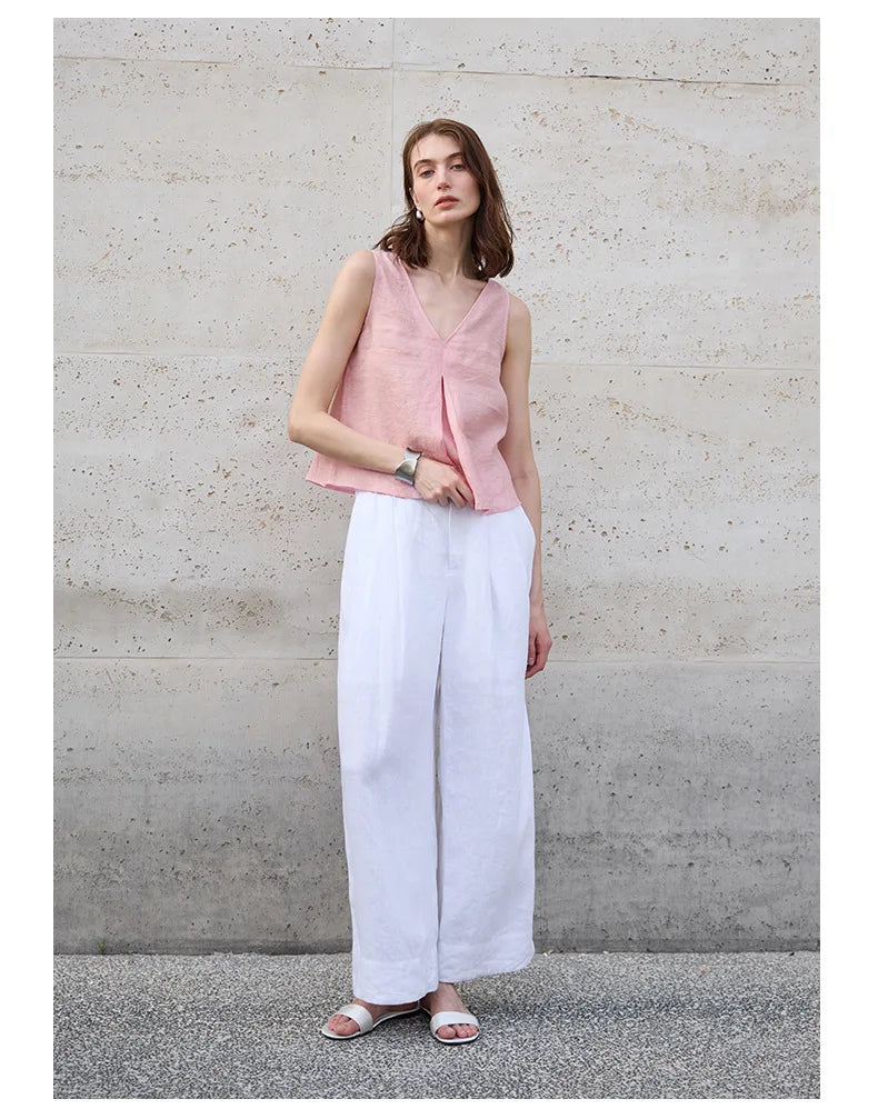 Olivia Bennet | Chambray Linen Reversible Vest