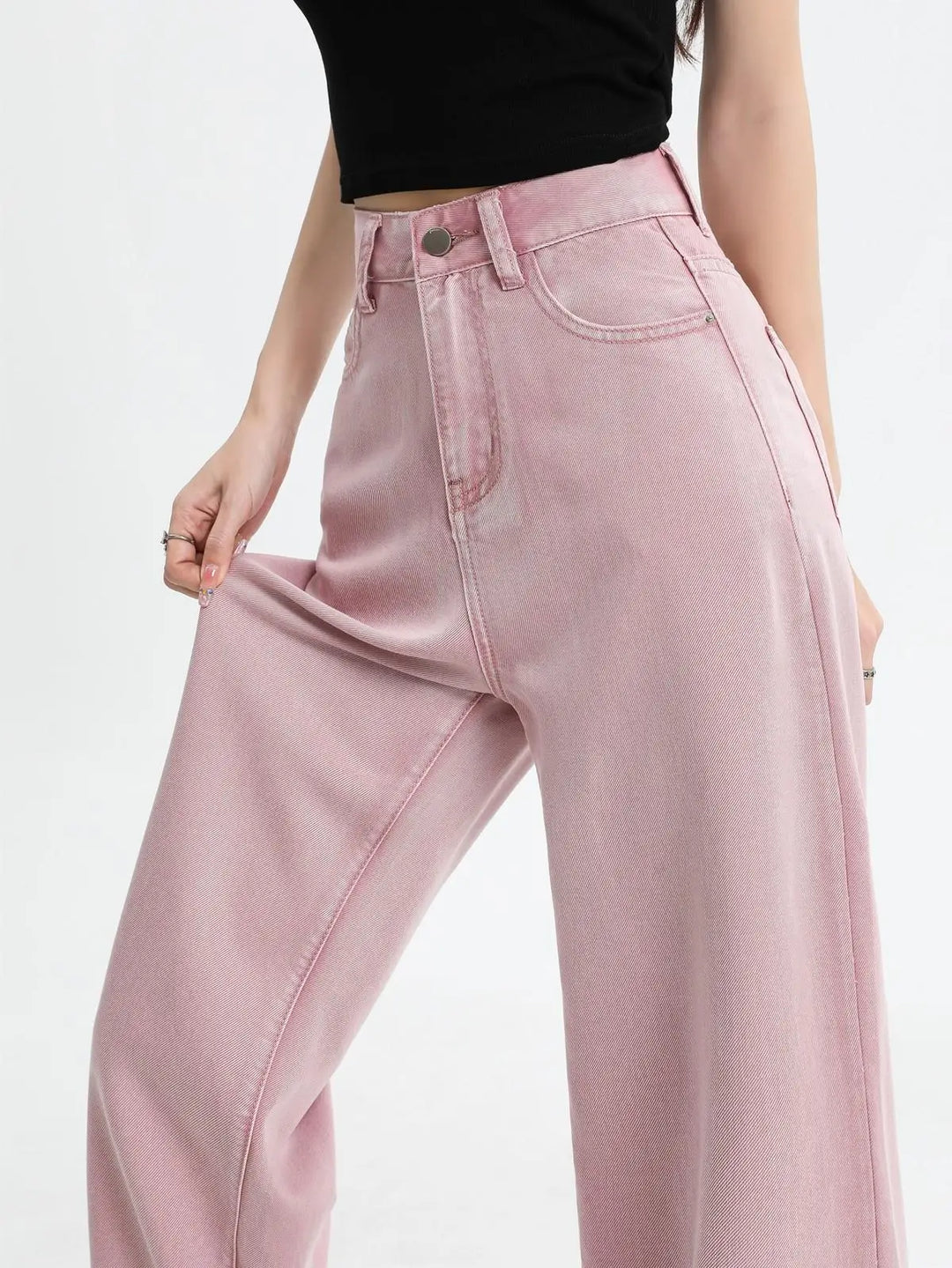Olivia Bennet | Pink Denim Jeans for Women